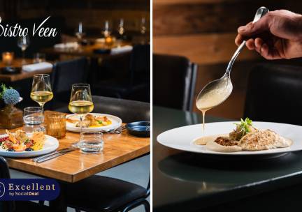 2- of 3-gangenlunch of -diner van de chef + evt. aperitief, wijnarrangement en meer