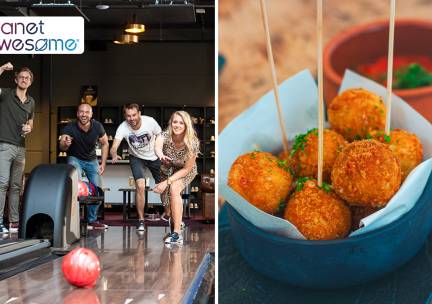 Bowlen (55 min) evt. + 12 bitterballen in hartje Nijmegen