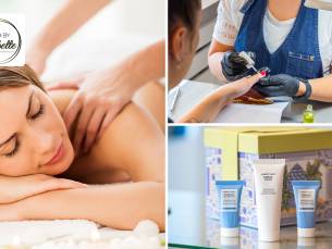 Massage (30 min) OF manicurebehandeling + gellak (45 min) OF gezichtsbehandeling (60 min)