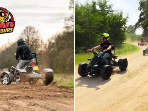 Tourrit op een e-quad (30 of 60 min) + warme drank + evt. broodje bal + evt. activiteit (60 min)
