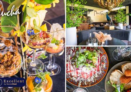 2-gangen keuzelunch of Mucha's Lunchboom bij Restaurant Mucha