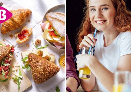 Warme drank + gebak bij Bakker Bart
