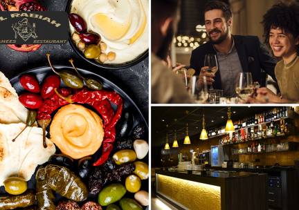 Libanese proeverij (11 mezzes) of 12 mezzes + All-You-Can-Eat bij Al Rabiah Restaurant
