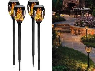 Tuinlamp Solar FakkelMet Vlameffect - Vandaag 2+2 GRATIS! ...
