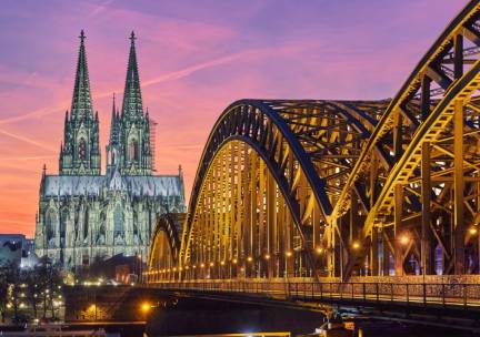 Geniet in de stad Keulen in Noordrijn-Westfalen
