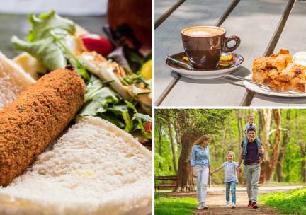 Fiets- of wandelarrangement incl. warme drank + gebak + 3-gangenlunch bij Spoor 7