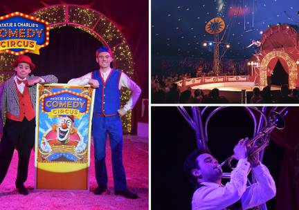 Entree voor kerstshow van het Comedy Circus