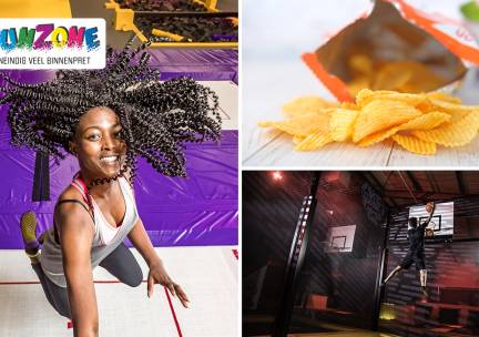 Jumpen (1,5 of 2 uur) + jumpsokken + zakje chips + evt. slush