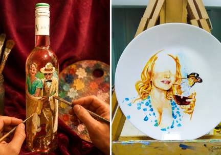 Sip & Paint-schilderworkshop (2 uur) incl. materialen + glas wijn in Delft