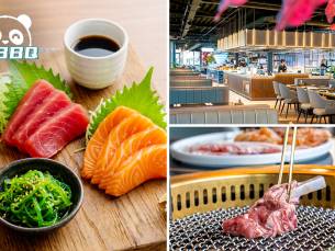 2-gangenlunch: sashimiplank + Korean BBQ + 1 frisdrank