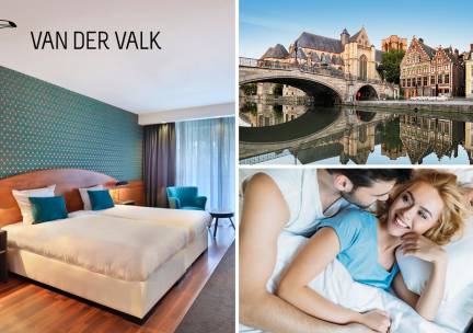 Overnachting(en) voor 2 + ontbijt + late check-out + evt. diner nabij Gent