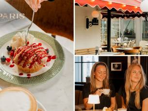 Koffie of thee met gebak bij Brasserie Le Paris