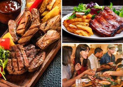 Grote spareribsschotel of mixed grill (1 of 2 pers) bij King's Spareribs Den Haag