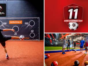Voetbalactiviteiten (1,5 uur) en/of voetbal-escaperoom bij De Voetbalfabriek