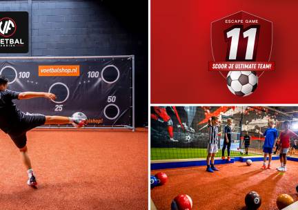 Voetbalactiviteiten (1,5 uur) en/of voetbal-escaperoom bij De Voetbalfabriek