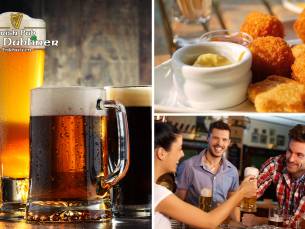 Ierse bierproeverij + bittergarnituur bij Irish Pub the Dubliner