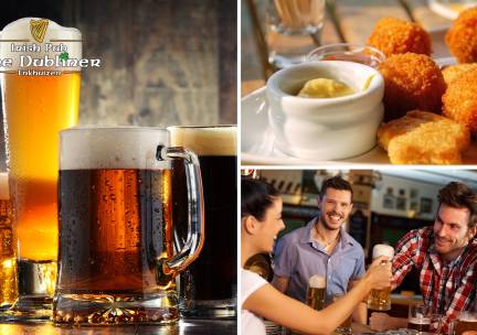 Ierse bierproeverij + bittergarnituur bij Irish Pub the Dubliner