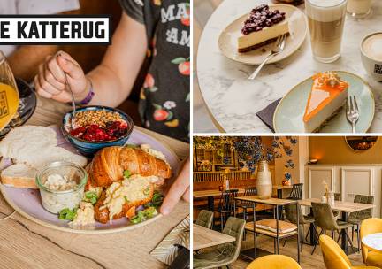 Uitgebreid ontbijt of warme drank + gebak bij Lunchroom de Katterug