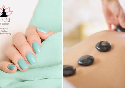 Manicurebehandeling (60 min) of hotstonemassage naar keuze (45 of 70 min)