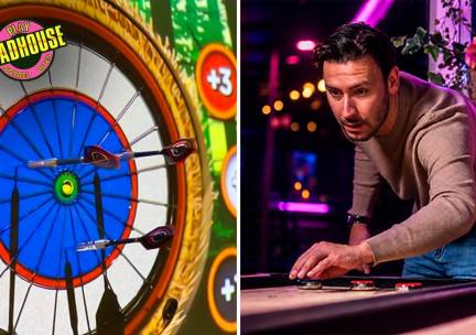 Interactief darten (30 min) + shuffleboard (30 min)