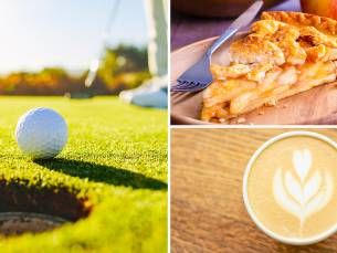 9 of 18 holes + koffie of thee + appelgebak bij Pitch & Putt Golf Oostwold