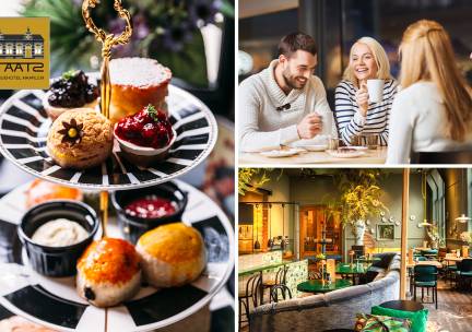 High tea + evt. glas bubbels bij Brasserie en Boutiquehotel STAATS