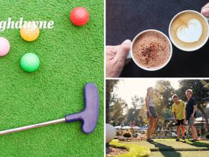 Potje minigolf + warme drank of slush puppie