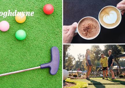 Potje minigolf + warme drank of slush puppie