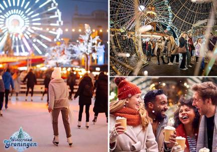 Schaatsen Winterstad Groningen + consumpties + reuzenrad en trein