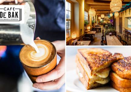 Warme drank + gebak naar keuze of tosti + drankje naar keuze