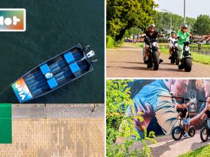Huur een e-bike, e-step, e-scooter of e-boot + flesje bubbels in Goes