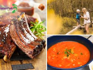 (Avond)entree BloteVoetenPark + lunch of 3-gangendiner