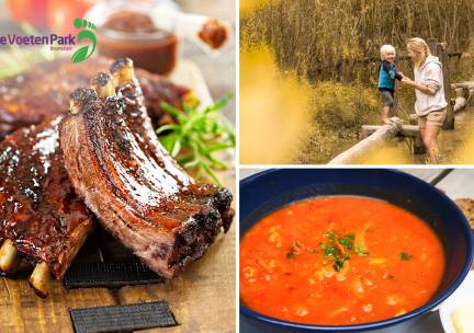 (Avond)entree BloteVoetenPark + lunch of 3-gangendiner