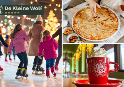 Schaatsen (60 min) + schaatshuur + warme chocolademelk + pannenkoek met 2 toppings