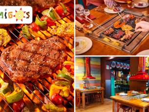 All-You-Can-Eat barbecueÃ«n (3 uur) bij Amigos BBQ Restaurant