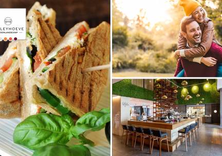 Shared lunch of wandelarrangement incl. koffie/thee + gebak + 2-gangenlunch