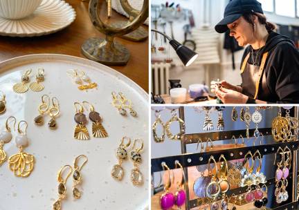 Workshop oorbellen, armband of ketting maken (2 uur) + hapje & drankje in hartje Enschede