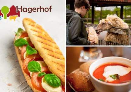 2-gangen keuzelunch bij Kinderboerderij Restaurant Hagerhof
