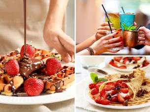 Wafel of crÃªpe + mocktail naar keuze