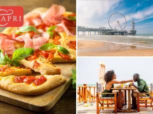 Lunchgerecht naar keuze op het strand in Scheveningen