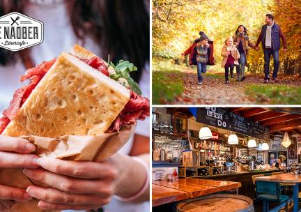 Wandelarrangement incl. warme drank + gebak + 2-gangenlunch bij De Naober