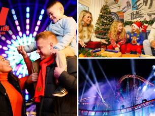 Overnachting voor 4 of 8 personen in Walibi Village + s voor Bright Nights bij Walibi Holland