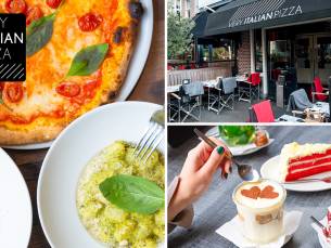 2-gangenlunch of 3-gangendiner Ã  la carte of gebak + warme drank bij Very Italian Pizza