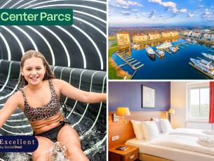 Overnachtingen voor 4 tot 6 personen bij Center Parcs De Eemhof Waterfrontsuites