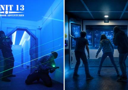 Laser Maze + X-Cube virtuele escaperoom + friet