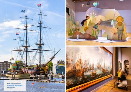 Entree Het Scheepvaartmuseum in Amsterdam