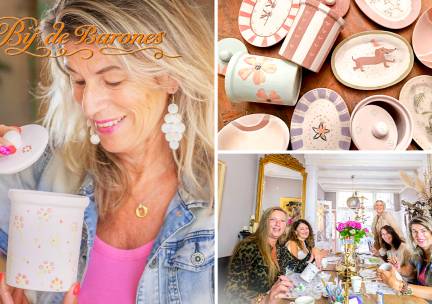 Workshop keramiek schilderen + gebak + koffie/thee of 3 glazen wijn + borrelplank (2,5 uur)