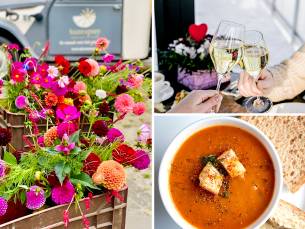 Pluktuinarrangement + hapjes en drankjes bij De Santspuy