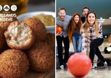 Bowlen met 2 tot 6 personen (55 min) + bitterballen