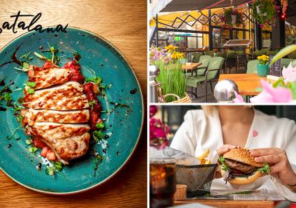 Hamburgermenu, 2-gangen pizzadiner of luxe 3-gangendiner bij Satalana